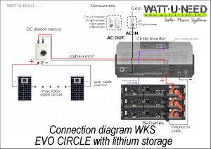 WKS EVO CIRCLE connection diagram with lithium storage